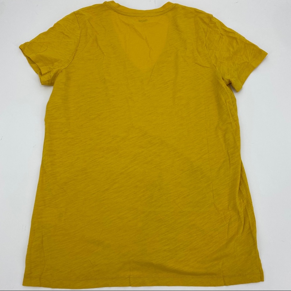 Madewell whisper cotton V neck t mustard yellow M - Picture 2 of 7